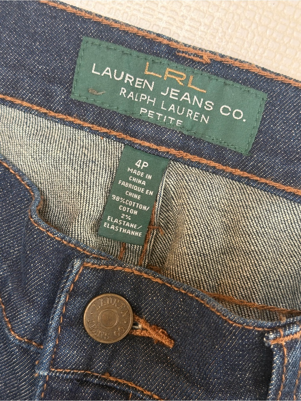 Ralph Lauren Women’s Dark Blue Slim Straight Jeans - Picture 2 of 4